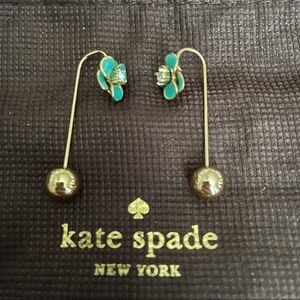 Kate Spade Green Floral Earrings